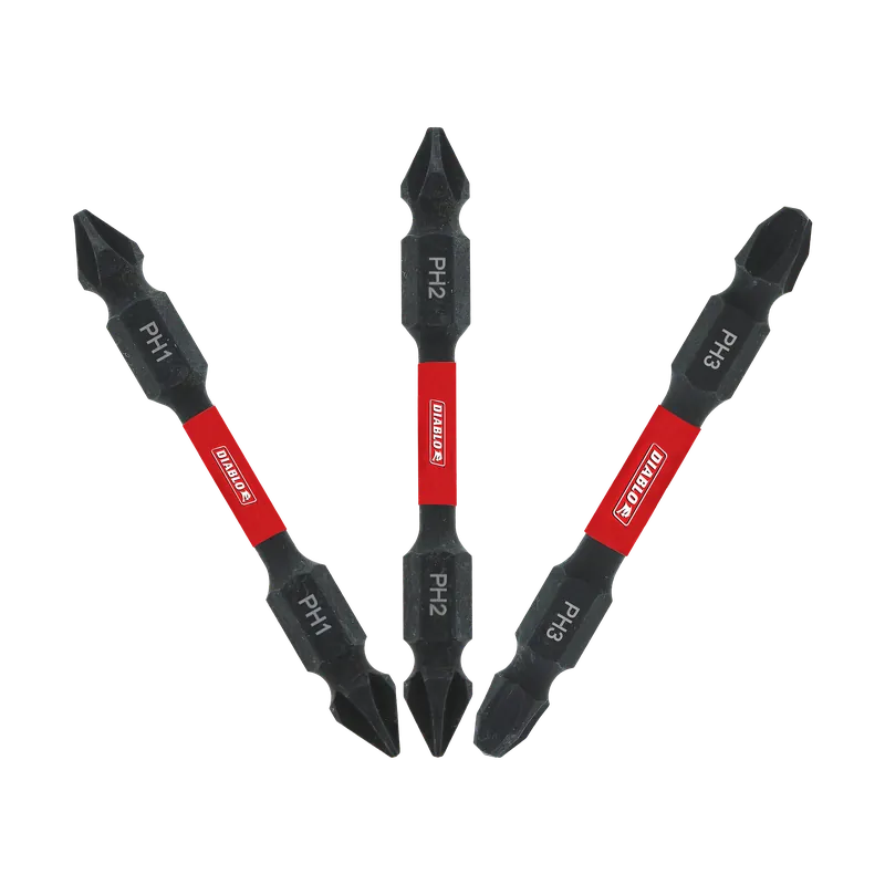 Diablo DDEPHV25-S3 2-3/8 in. Double-Ended Phillips Drive Bit Assorted Pack