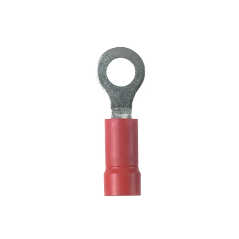 Panduit PV18-6R-MY Ring Terminal, 22 - 18 AWG, #6 Stud Size, Funnel Entry, Vinyl Insulated