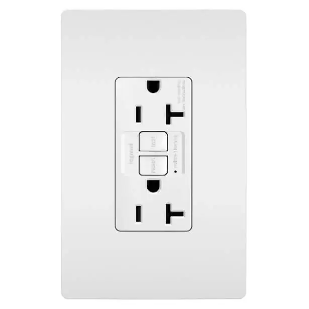 Pass & Seymour PT2097-TRW PlugTail Self-Test Tamper-Resistant Duplex GFCI Receptacle 20A NEMA 5-20R