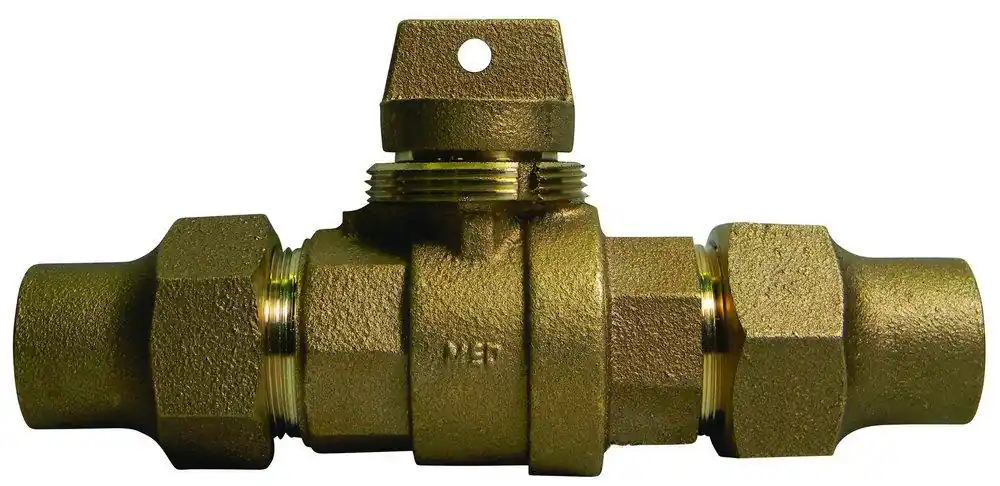 A.Y. McDonald 5129-121 76104 2 in. Flared Brass Ball Valve Curb Stop Minneapolis Pattern