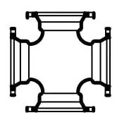 Star Pipe Products MJX0604 6 x 6 x 4 x 4 350 PSI