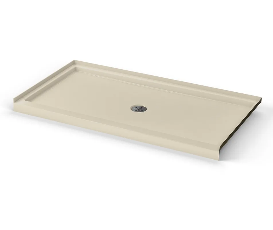Aquatic SB6032 Icon 60 inchesx32 inchesx3 inches Center Drain Shower Base Acrylx