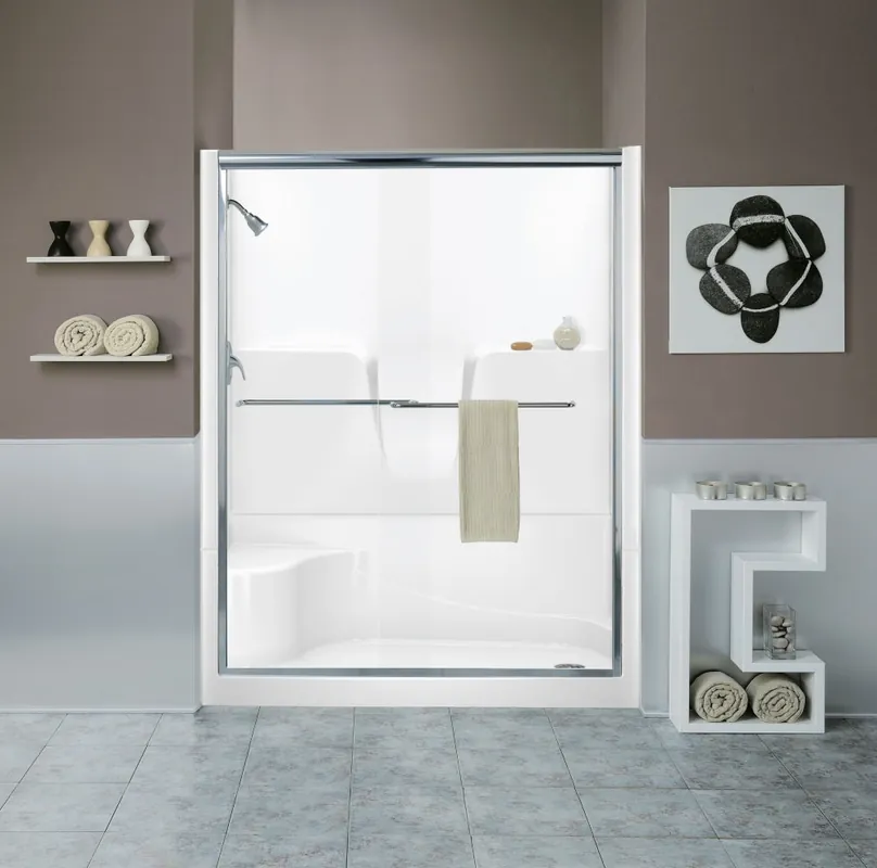 Aquatic 160344PS-LH-WH Shower Module 60 inches x 35-1/4 inches x 77-1/4 inches