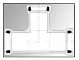 Harco Fittings 112-880 8 x 8 x 8 Gasketed x Gasketed x Gasketed 200 PSI SDR 21