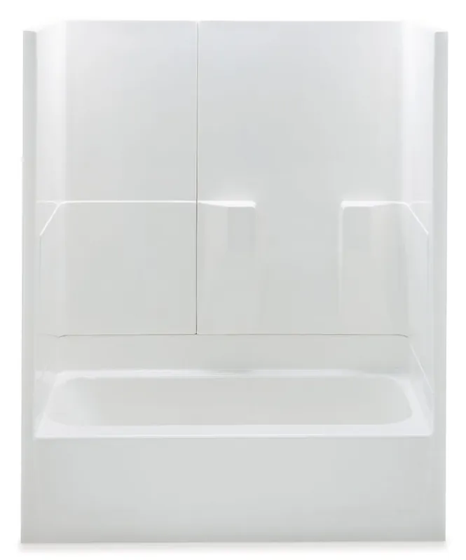 Aquatic 2603TRIOR-WH Tub & Shower, Right Hand Drain, 60 x 30 x 72 Inches, White