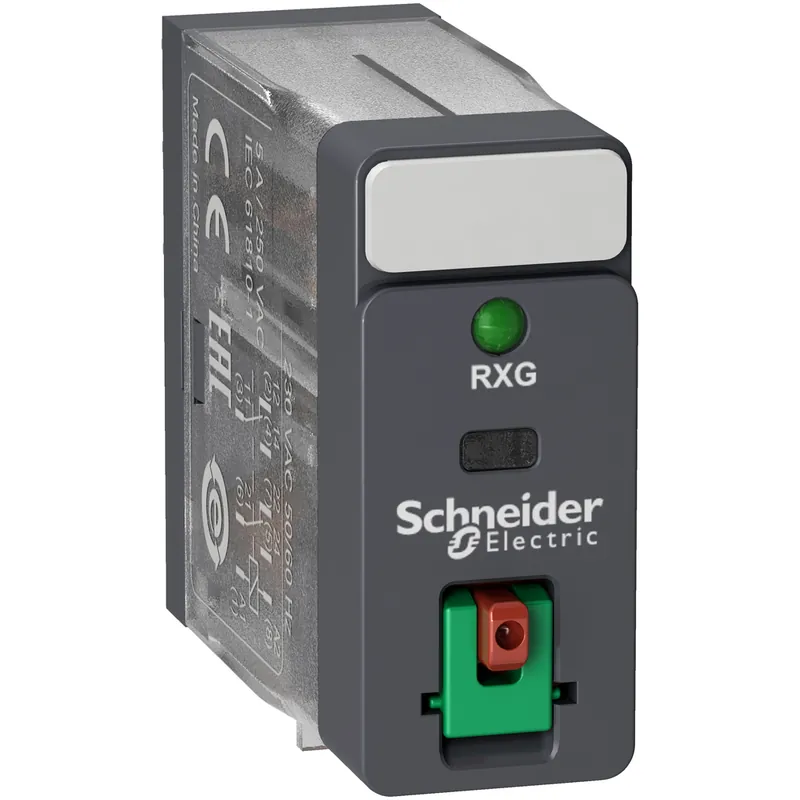 Schneider Electric RXG22F7 SQD RXG22F7 interface plug in relay 120V AC