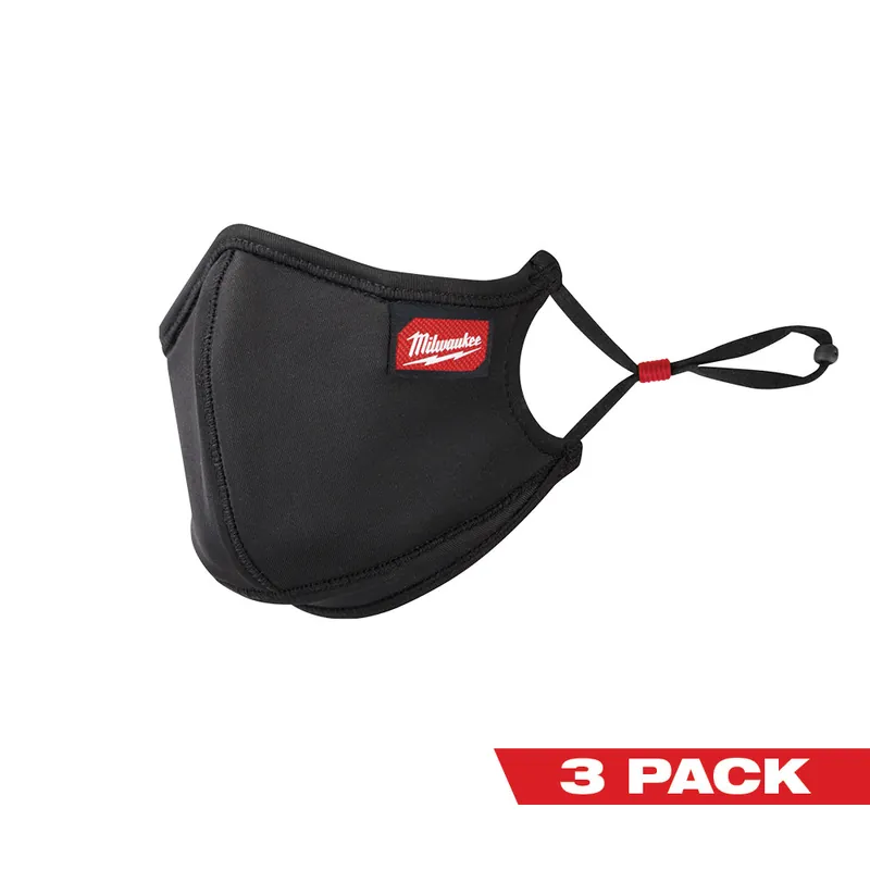 Milwaukee 48-73-4238 3 Pack L/XL 3-Layer Performance Face Mask