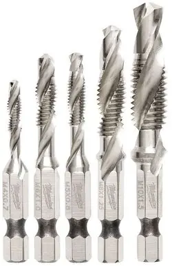 Milwaukee 48-89-4875 SHOCKWAVE 5 Pc. Metric Impact Drill Tap Set