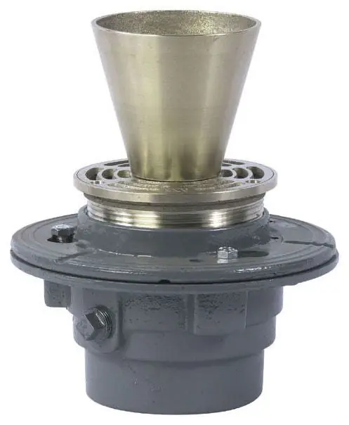 Watts FD-102-EF-P Adjustable Floor Drain with 5 Sq Inch Nickel Bronze Strainer