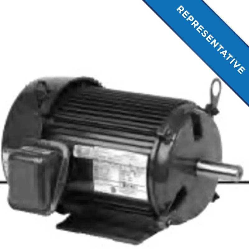 U.S. Motors U32P3D General Purpose Three Phase TEFC Horizontal - Footed Motor