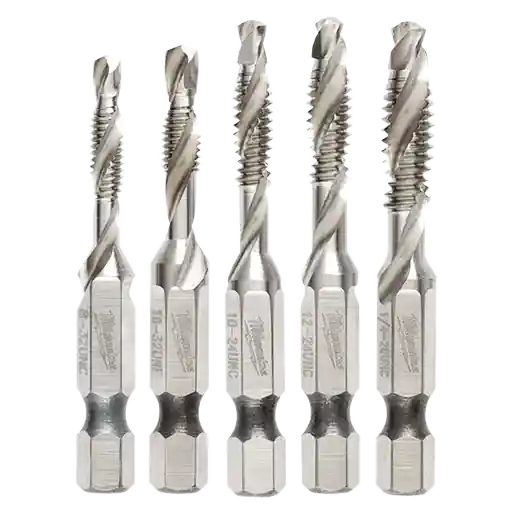 Milwaukee 48-89-4874 SHOCKWAVE 5 Pc. SAE Impact Drill Tap Set