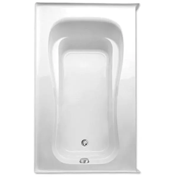 Aquatic 7660621VL-WH Hydrotherapy Bathtub, Bath Therapy Type: Whirlpool, Rectangular, 60 in L x 37-1/4 in W, Left Drain