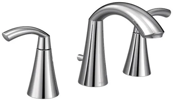 Moen T6173 Glyde Chrome Two Handle Bathroom Faucet