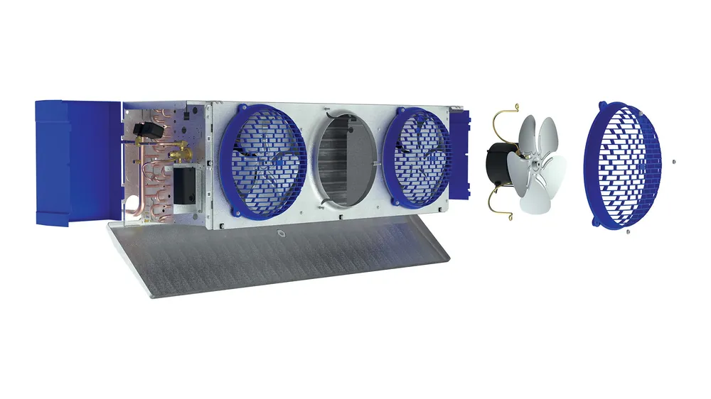 Heatcraft BEL0105AS6AMAB0000 Walk-In Unit Cooler 10.5 MBH 115V 2-Speed EC Low Profile Air Defrost Standard