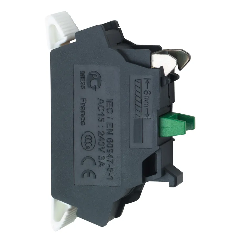 Schneider Electric ZBE1015 Square D 22 mm 1NO Standard Single Push Button Contact Block