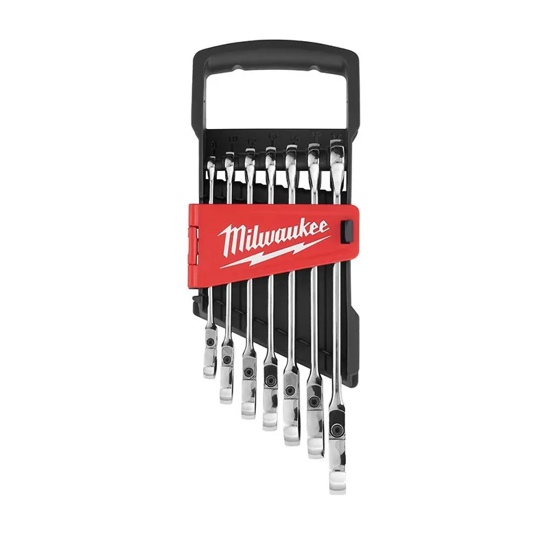 Milwaukee 48-22-9529 7PC Metric Flex Head Ratcheting Combination Wrench Set