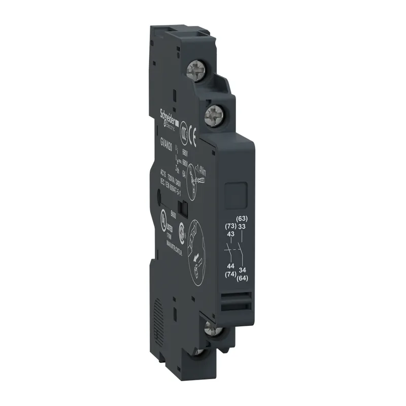 Schneider Electric GVAN20 Square D GVAN20 2NO 690 VAC 240 VDC 6 Amp Manual Starter Auxiliary Contact