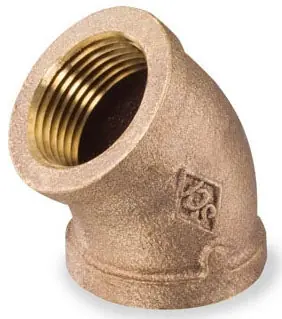 Smith-Cooper International 36F1006L 3/4 x 3/4, FPT x FPT, Class 125, Lead-Free, Cast UNS C89833 Brass Alloy, Straight, 45D Elbow