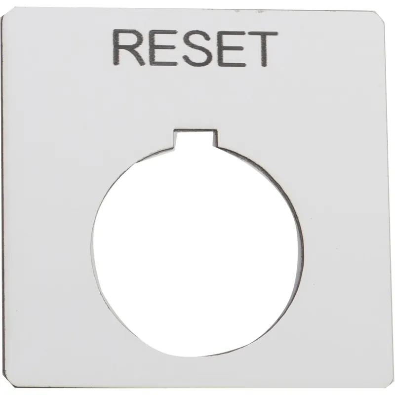 Schneider Electric 9001KN123WP Harmony 9001K Legend 30mm Plastic White with Black Letters 57mm Square Replacement MPN