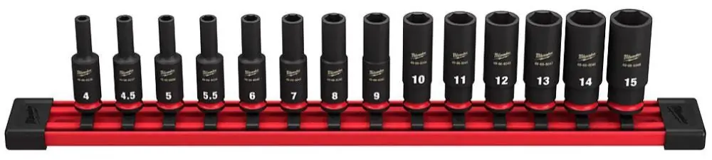 Milwaukee Tool 49-66-7003 14PC SHOCKWAVE Impact Duty Metric Deep 6 Point Socket Set