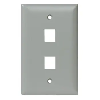 Legrand WP3402GY OnQ Wall Plate 1 Gang 2 Ports Gray