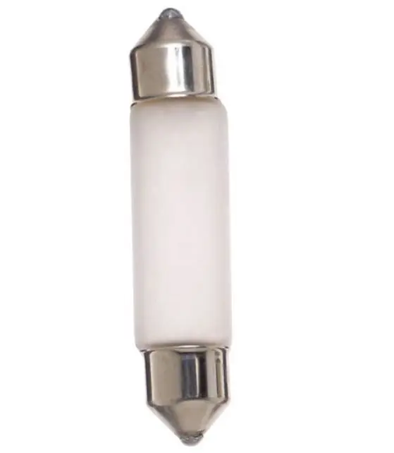 SATCO S6990 Miniature Lamp, 10 W, Festoon SV8.5-8 Xenon Lamp, T-3 1/4 Shape, 120 Lumens Initial