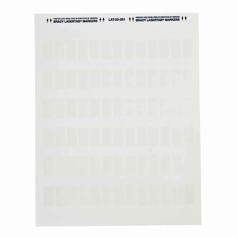 Brady LAT-22-361-5 LaserTab Printer Label 1.5 x 0.5 5000/Pack