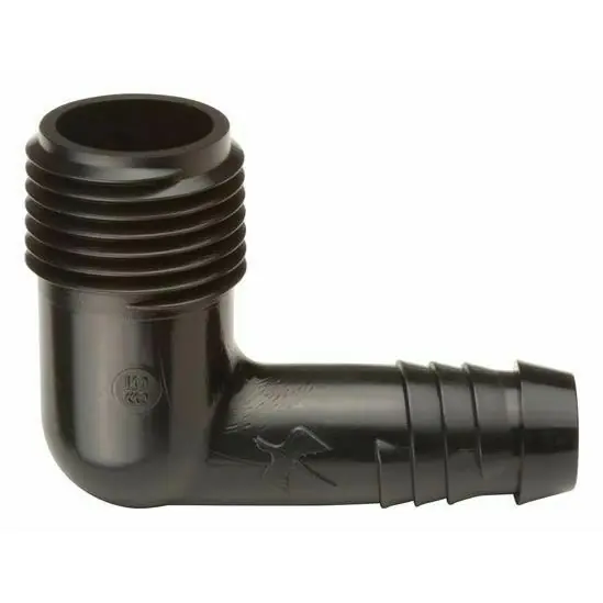 Rain Bird A46010 SB Series Pipe Elbow, 1/2 in, MNPT x Barb
