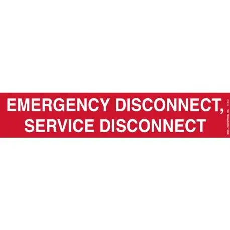 Ideal 44-944 Disconnect Label For Use With NEC Compliance