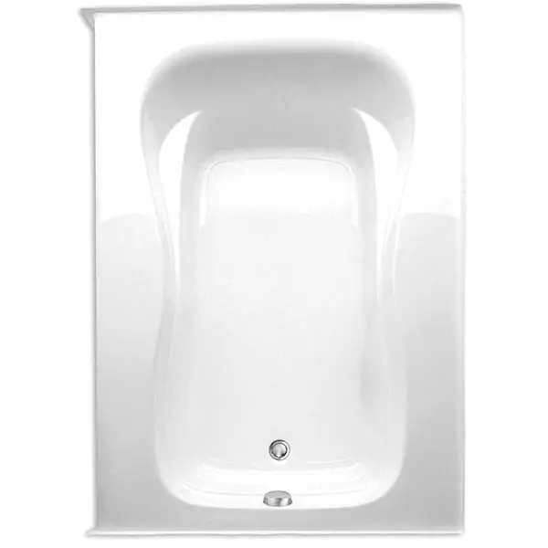 Aquatic 7260421VL-WH Hydrotherapy Bathtub, Whirlpool, 60 in L x 43 in W, Left Drain