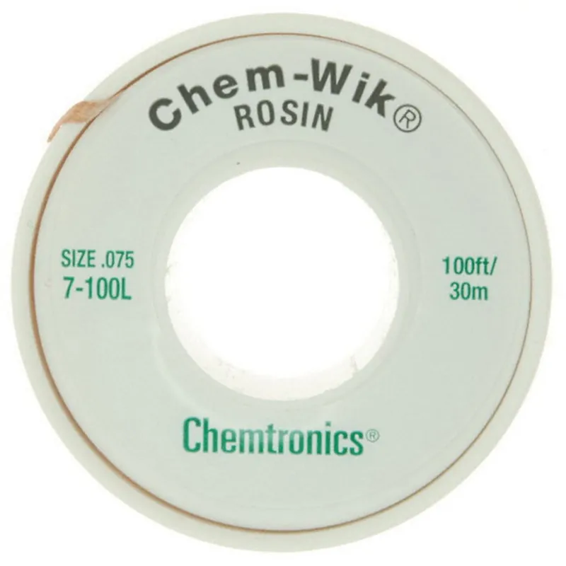 Chemtronics 7-100L Chem-Wik Rosin Activated Desoldering Braid 0.075 x 100 ft