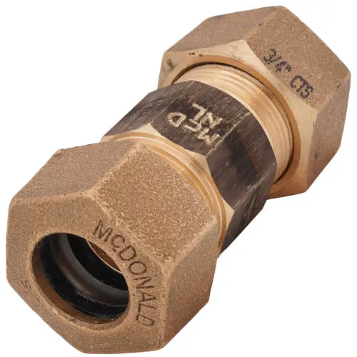 AY McDonald 5130-114 74758T 3/4 T CTS Compression Straight Coupling (Lead-Free)