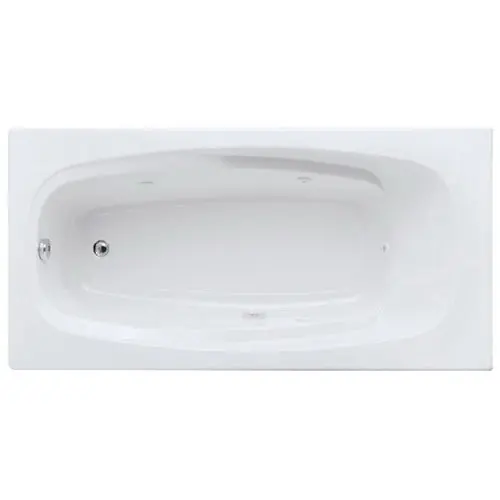 Jason International Inc JAB3666 Excel Right Hand Drain Reinforced Acrylic Soaking Tub, 66 inch x 36 inch x 20-1/2 inch