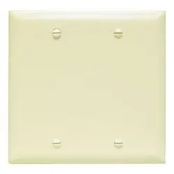 Pass & Seymour TP23BK Wallplate, Blank, 2-Gang, Box Mount, Nylon - Black