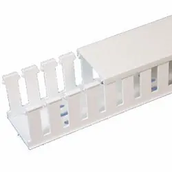 Panduit NE1X2WH6 Wide Slot Wiring Duct White