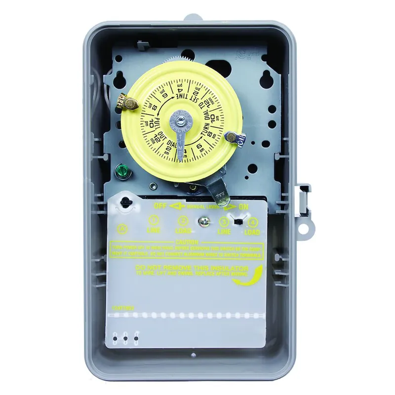 Intermatic T104P NEMA 3R Plastic Case 208 to 277 VAC 60 Hz 40 Amp DPST Electromechanical Time Switch