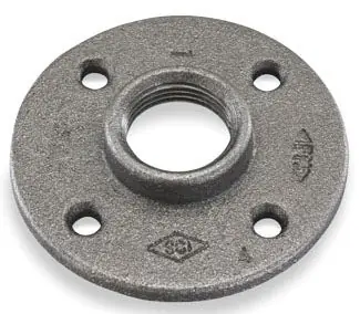 Smith-Cooper International 33FF1003C 3/8 NPT Class 150 300 PSI Black Malleable Iron Floor Flange