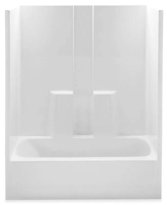 Aquatic 2603SGT-RH-WH Tub and Shower Module 60 inches x 33-1/2 inches x 79-1/2 inches, 42 Gallon, Right Drain