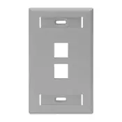 Leviton 42080-2GS QuickPort Gang Socket Faceplate Standard Size 2-3/4 Inches