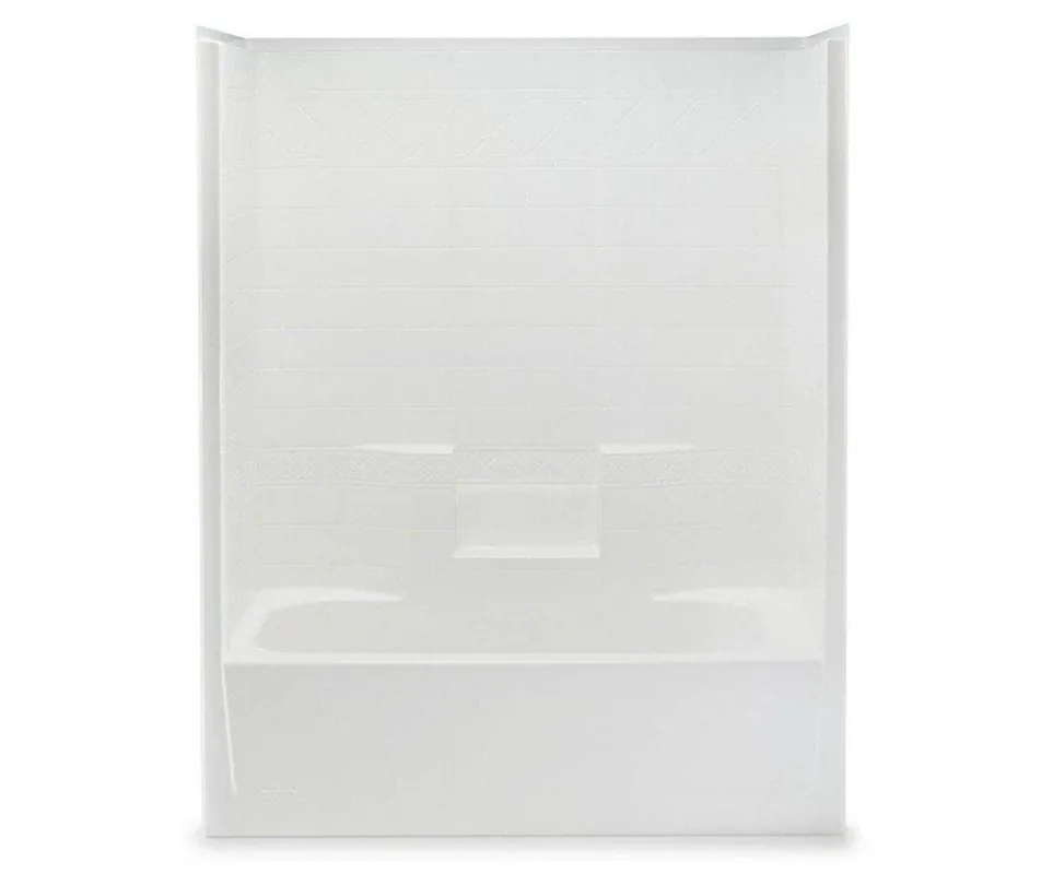 Aquatic 2603DTL-WH Everyday 60 in. x 33-1/4 in. Tub & Shower Unit in White with Left Drain