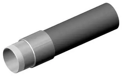 GF Central Plastics 6500566 1-1/2 x 1-1/2 MPT x IPS Schedule DR 11 Fusion Bonded Epoxy Powder Coated Steel Straight Transition Fitting