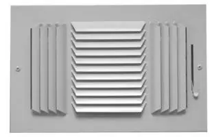 AirMate 503M_08X04-W Supply Register 8 x 4 3-Way Ceiling Side Wall Multi-Shutter Damper