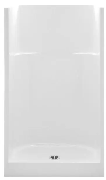 Aquatic 1323C-WH Everyday 1-Piece Shower Stall 32 in W x 72 in H Center Drain
