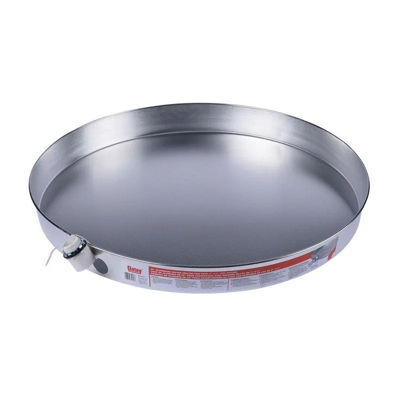 Oatey 34156 28 in. Aluminum Water Heater Pan with 1 in. Adapter