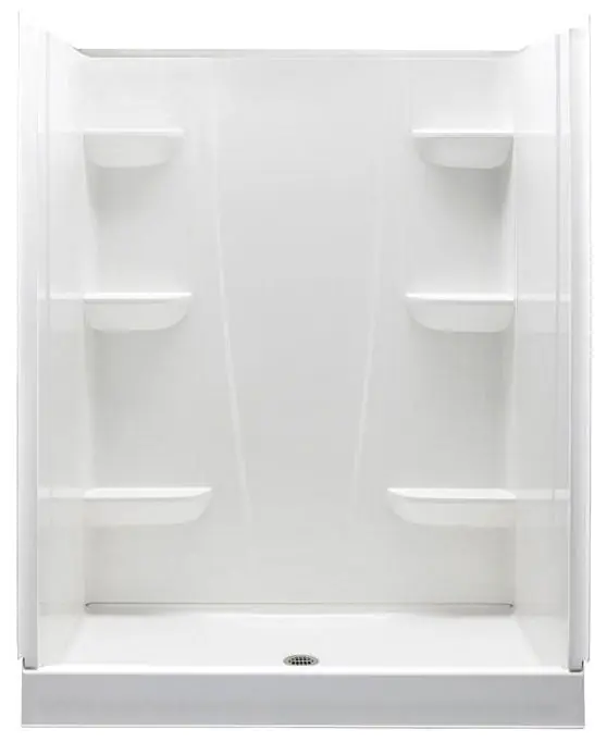 Aquatic 6030CS-LH-A-WH 60 x 31-1/4 x 77-3/8 White Composite Shower Module