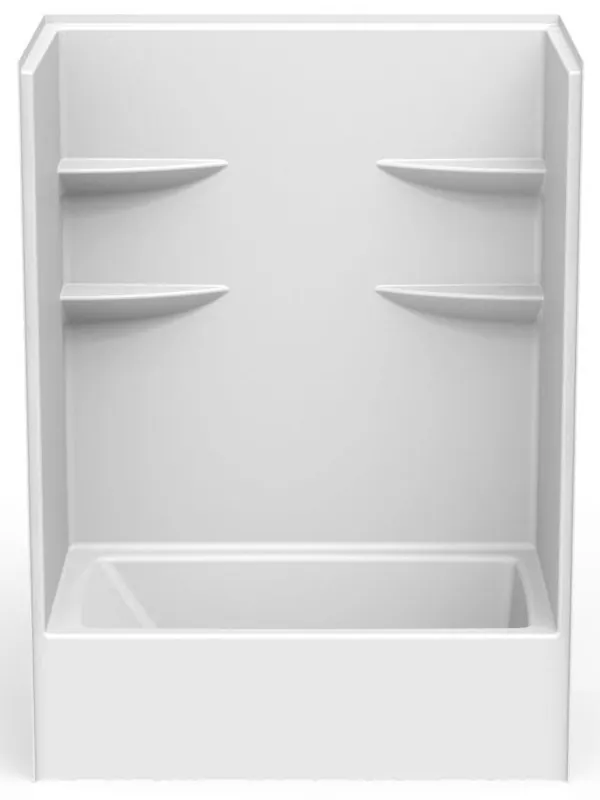 Aquatic CAE260S-RH-BI Tub and Shower Module 60 inches x 35-1/4 inches x 81-1/4 inches