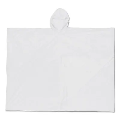 MCR SAFETY O42 Schooner Poncho with Hood - 0.10 mm Thickness, 80 in Length, PVC Material