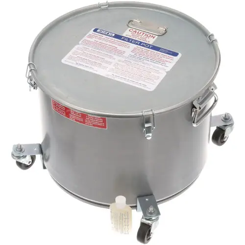 Oil Filter Pot with Lid and Casters 60LBKC for Miroil
