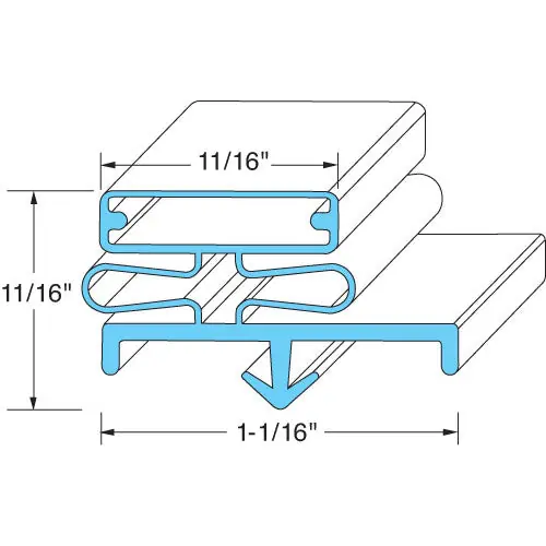 GSK-31 5/8X59 7/16 CON for Continental Refrigerator 2-722