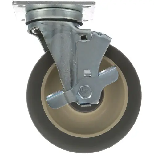 Plate Mount Caster with Brake 5 Diameter for Hobart 00-410118-00021